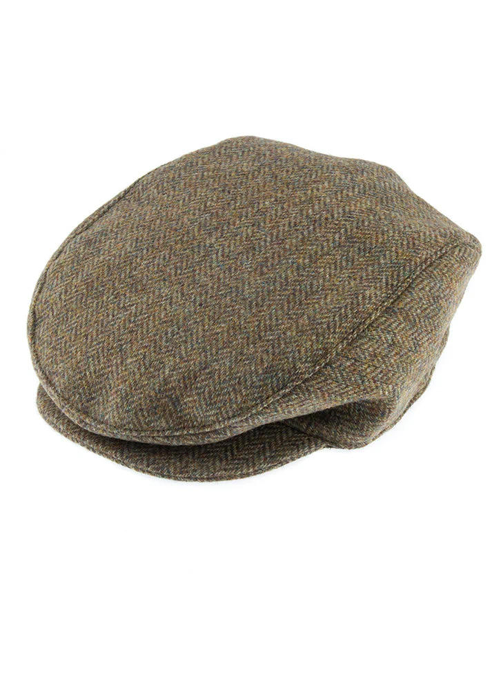 Men's Abraham Moon Herringbone Tweed Flat Cap - Image 10