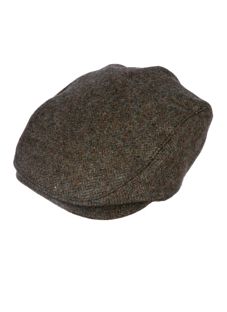 Men's Abraham Moon Herringbone Tweed Flat Cap - Image 9