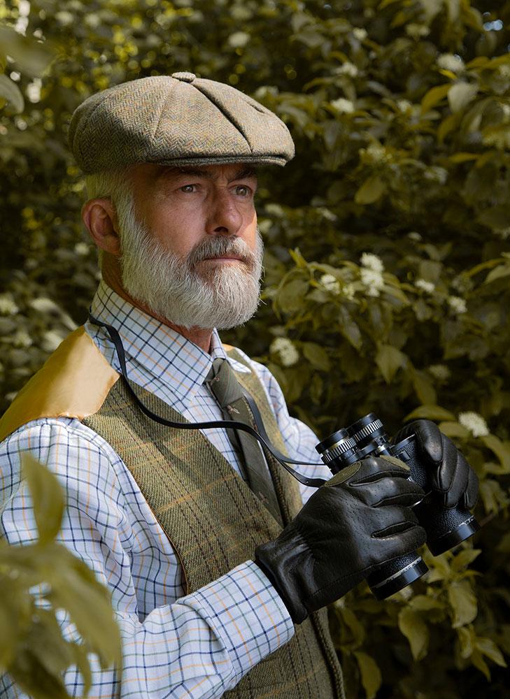 Men's Abraham Moon Herringbone Tweed Newsboy Cap - Image 6