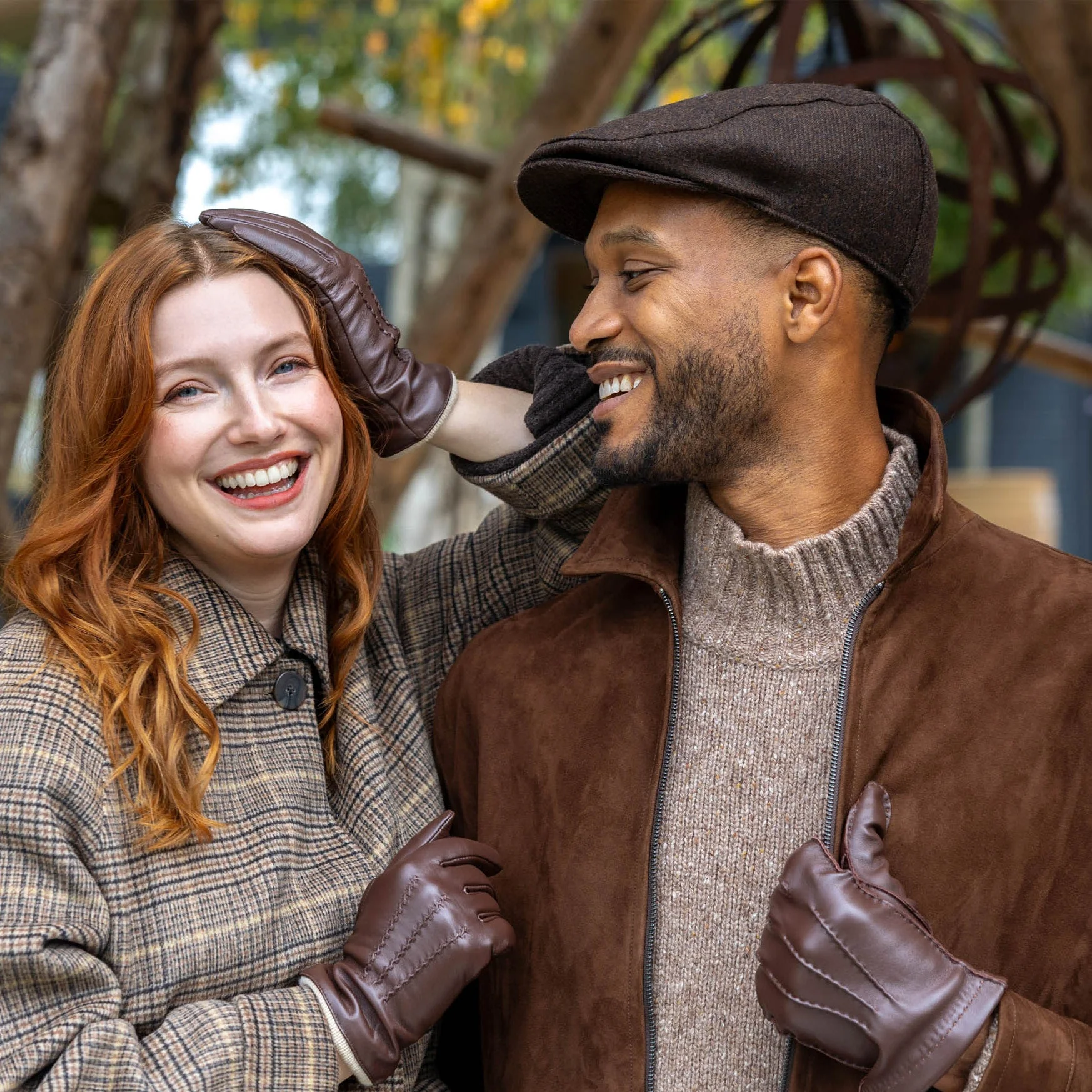 Men’s Abraham Moon Plain Tweed Flat Cap - Image 4