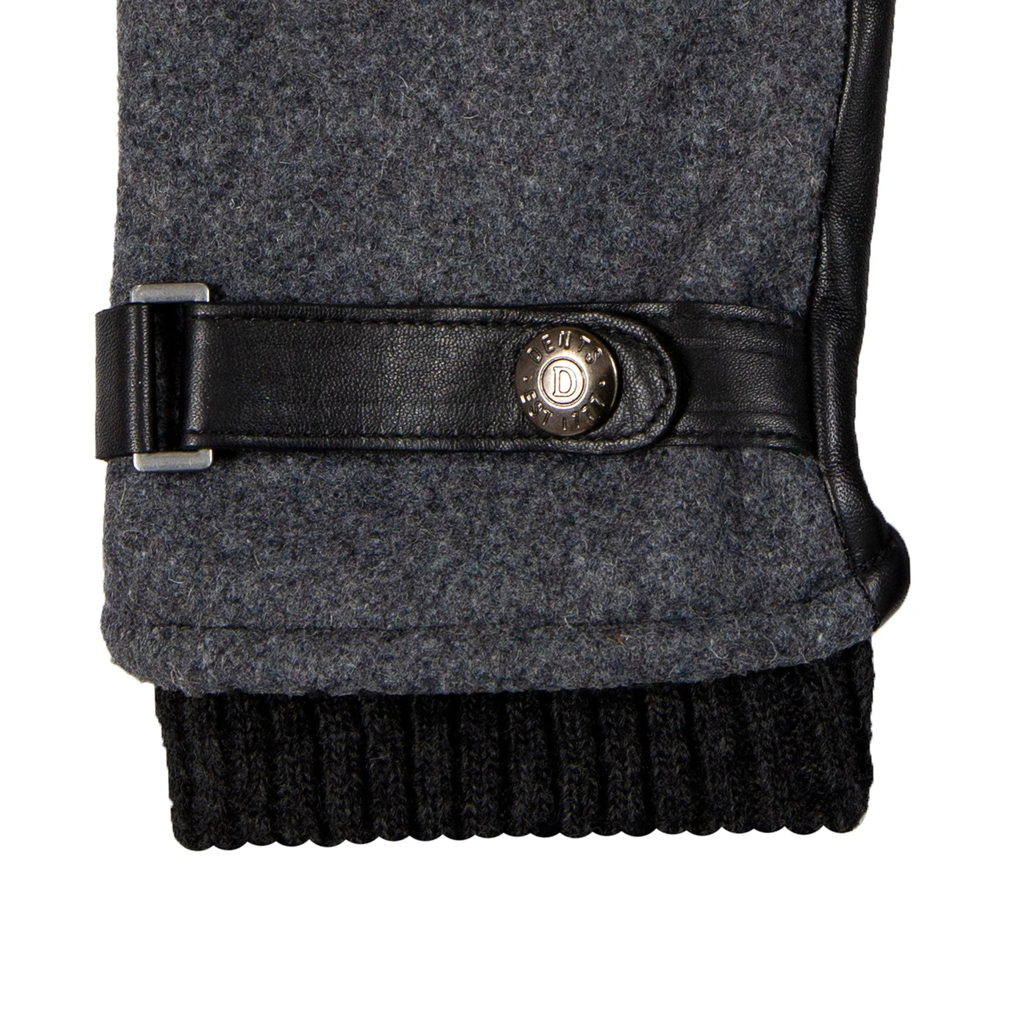 Men’s Touchscreen Lined Flannel and Leather Gloves - Image 10
