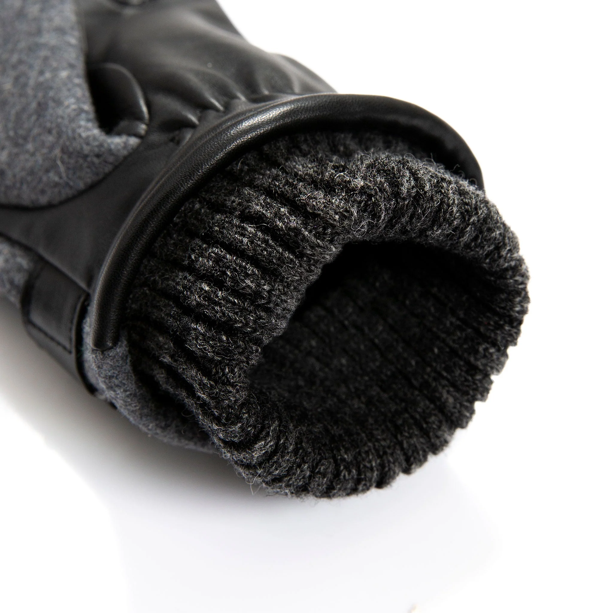 Men’s Touchscreen Lined Flannel and Leather Gloves - Image 12
