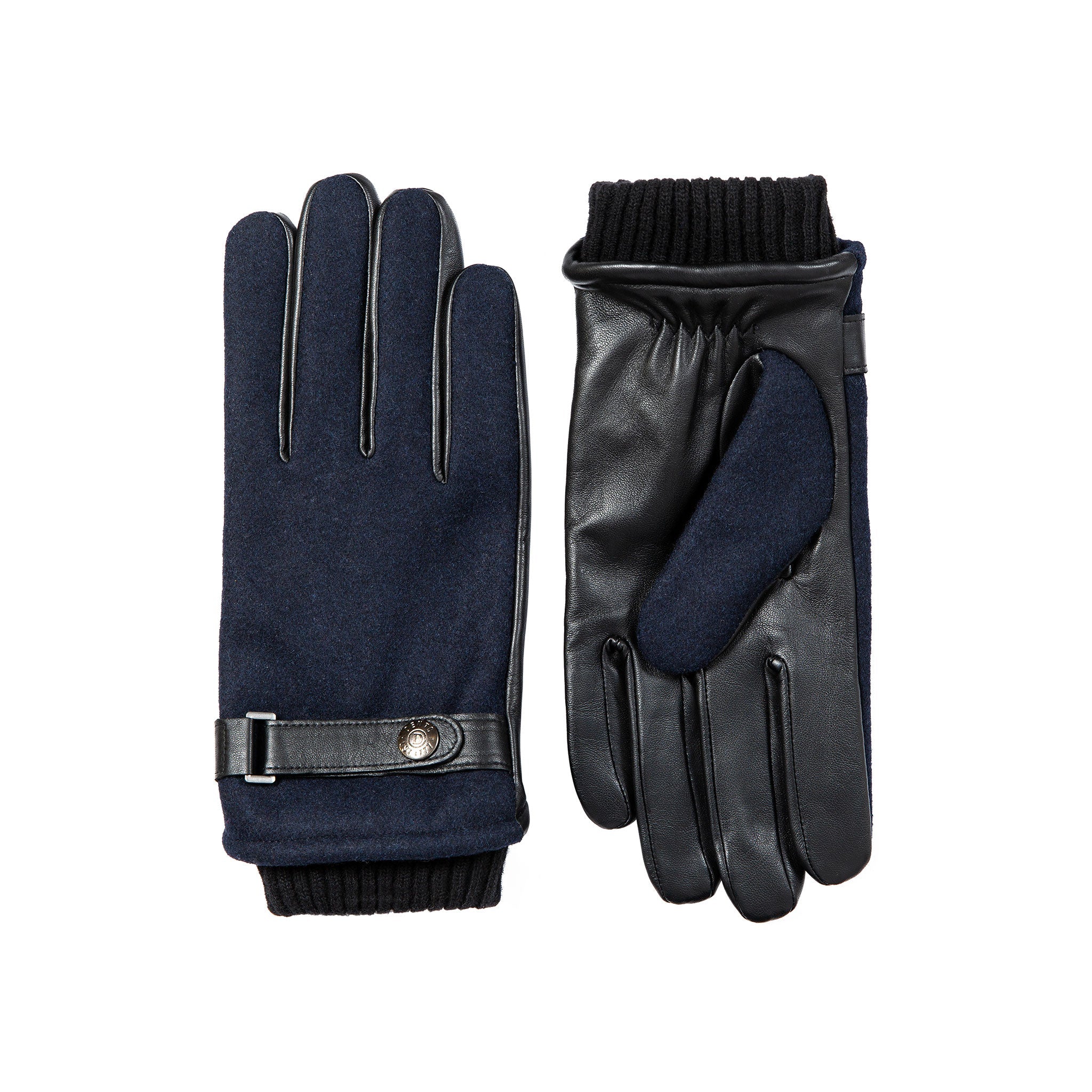 Men’s Touchscreen Lined Flannel and Leather Gloves - Image 16