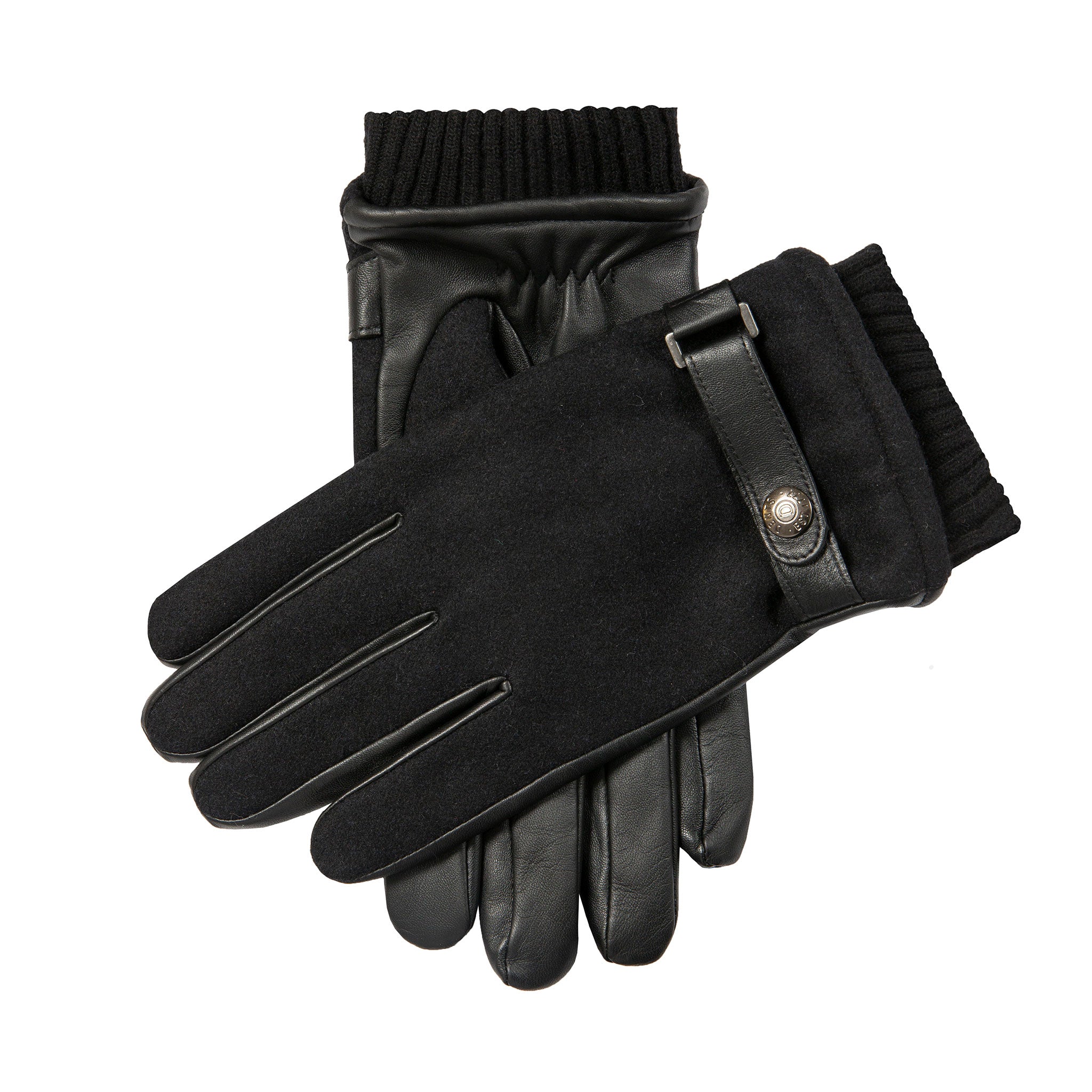 Men’s Touchscreen Lined Flannel and Leather Gloves - Image 25