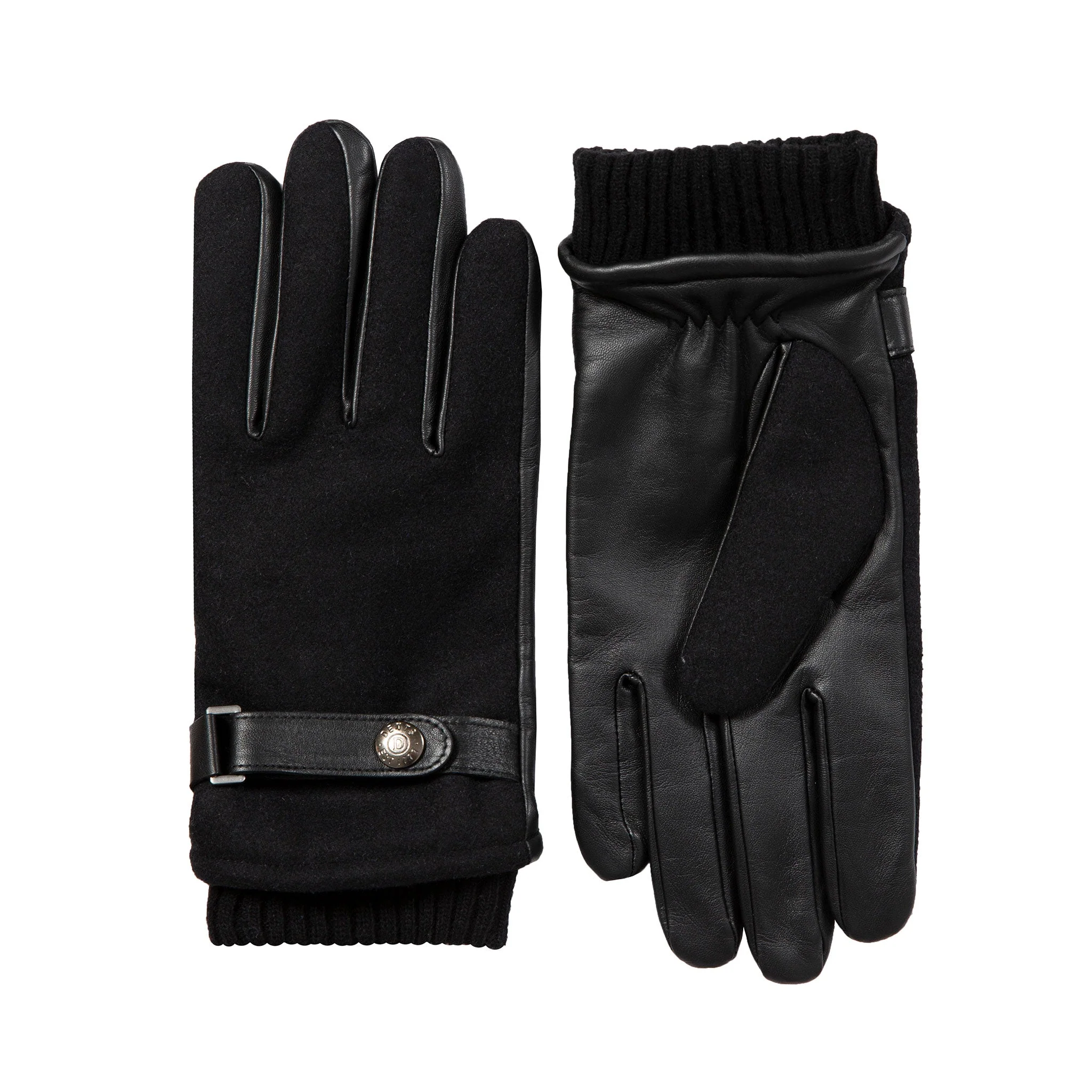 Men’s Touchscreen Lined Flannel and Leather Gloves - Image 26