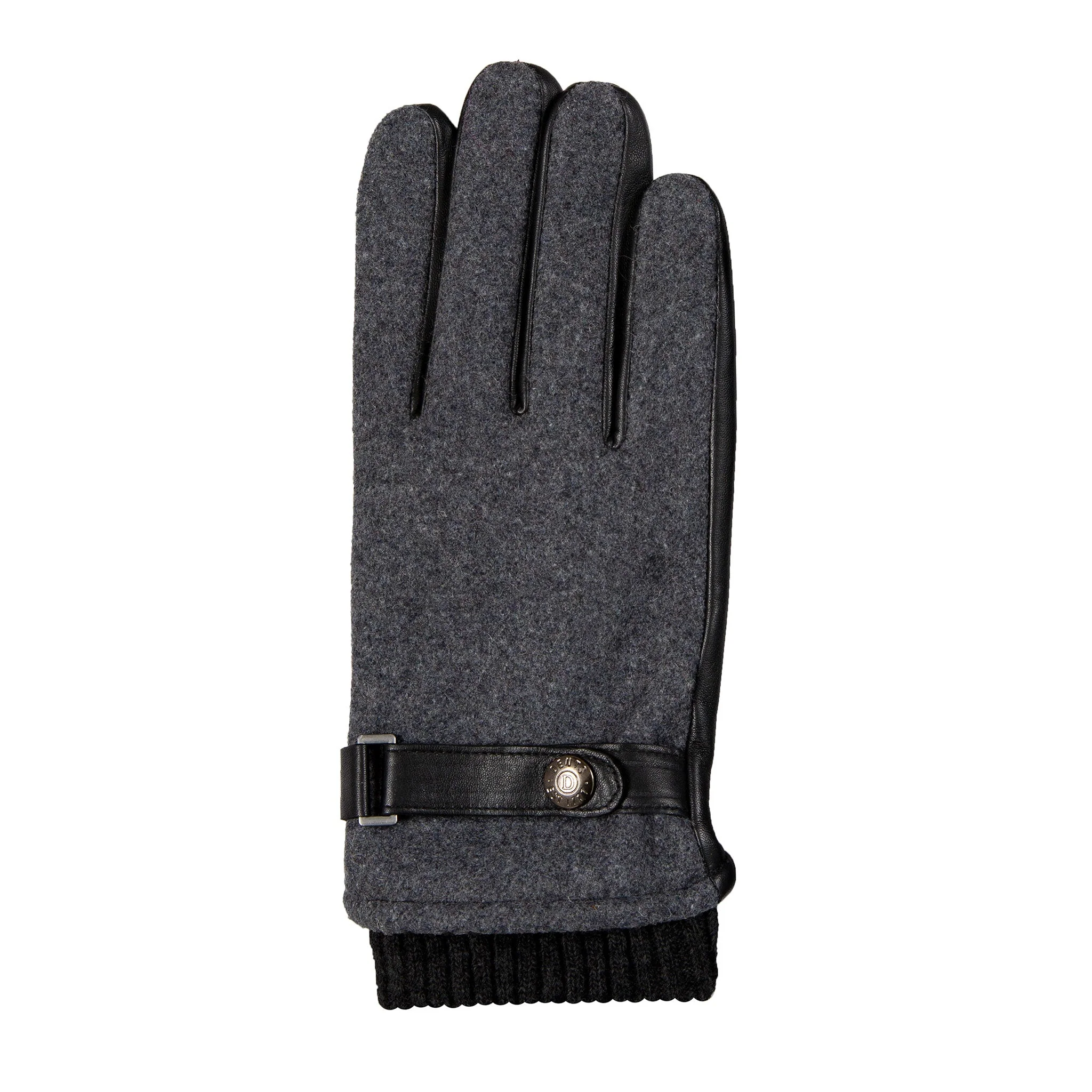 Men’s Touchscreen Lined Flannel and Leather Gloves - Image 7