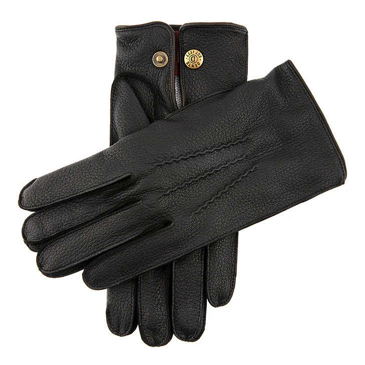Men's Heritage Three-Point Cashmere-Lined Deerskin Leather Gloves - Image 3