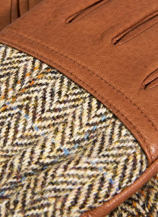 Men's Heritage Cashmere-Lined Harris Tweed and Deerskin Leather Gloves - Image 3