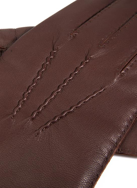 Men's Handsewn Three-Point Cashmere-Lined Leather Gloves - Image 4