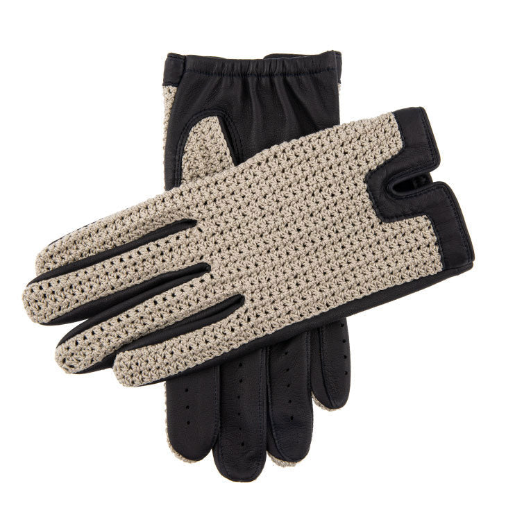 Men's Heritage Crochet-Back Leather Driving Gloves - Image 3