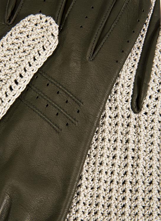 Men's Heritage Crochet-Back Leather Driving Gloves - Image 6