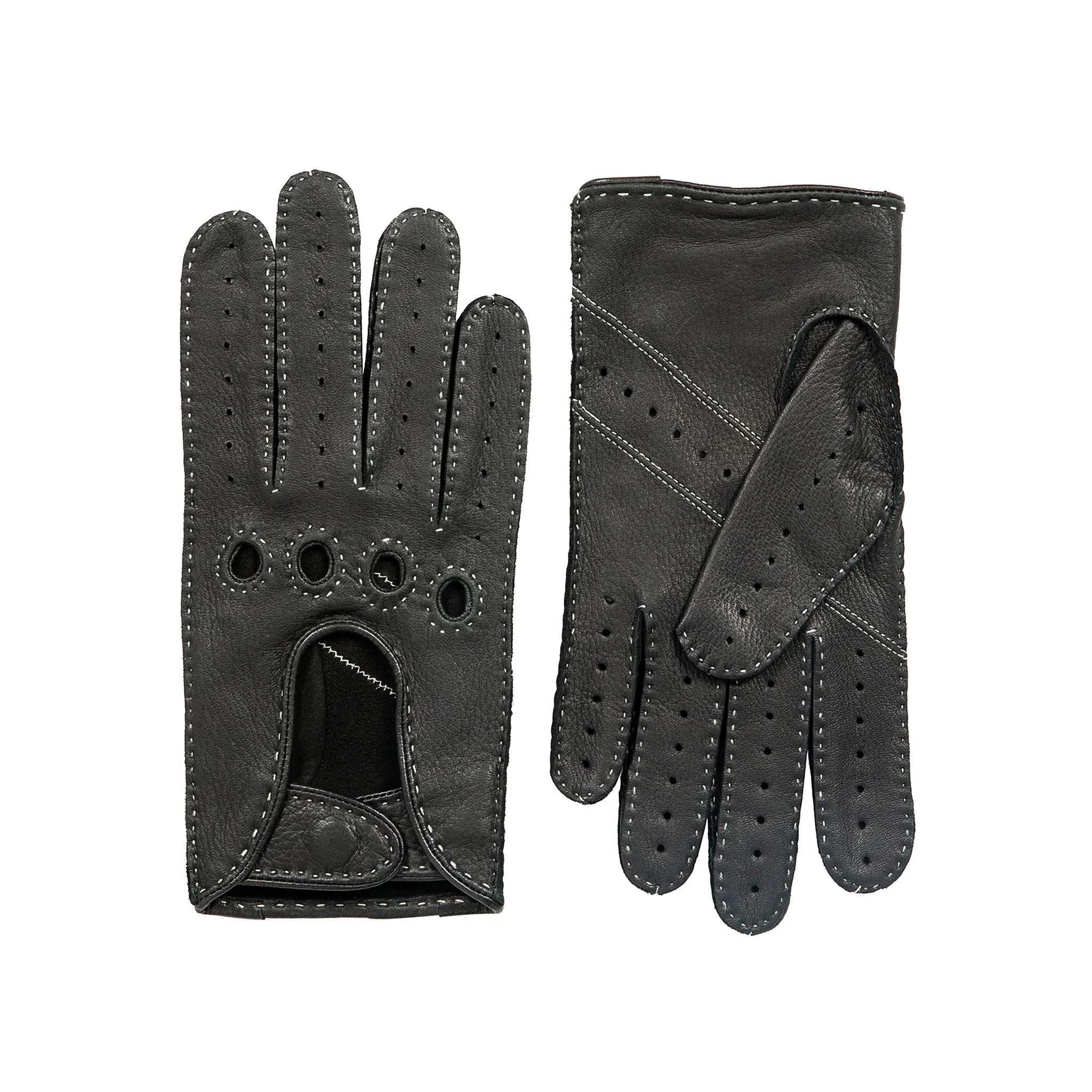 Men's Handsewn Deerskin Leather Driving Gloves - Image 12