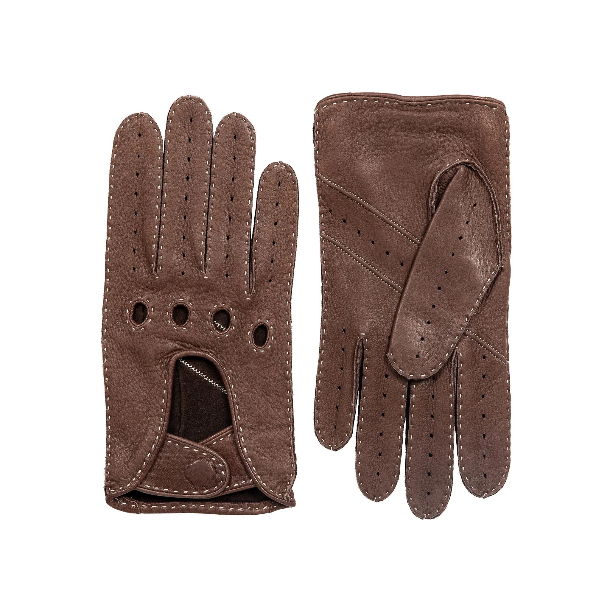 Men's Handsewn Deerskin Leather Driving Gloves - Image 23