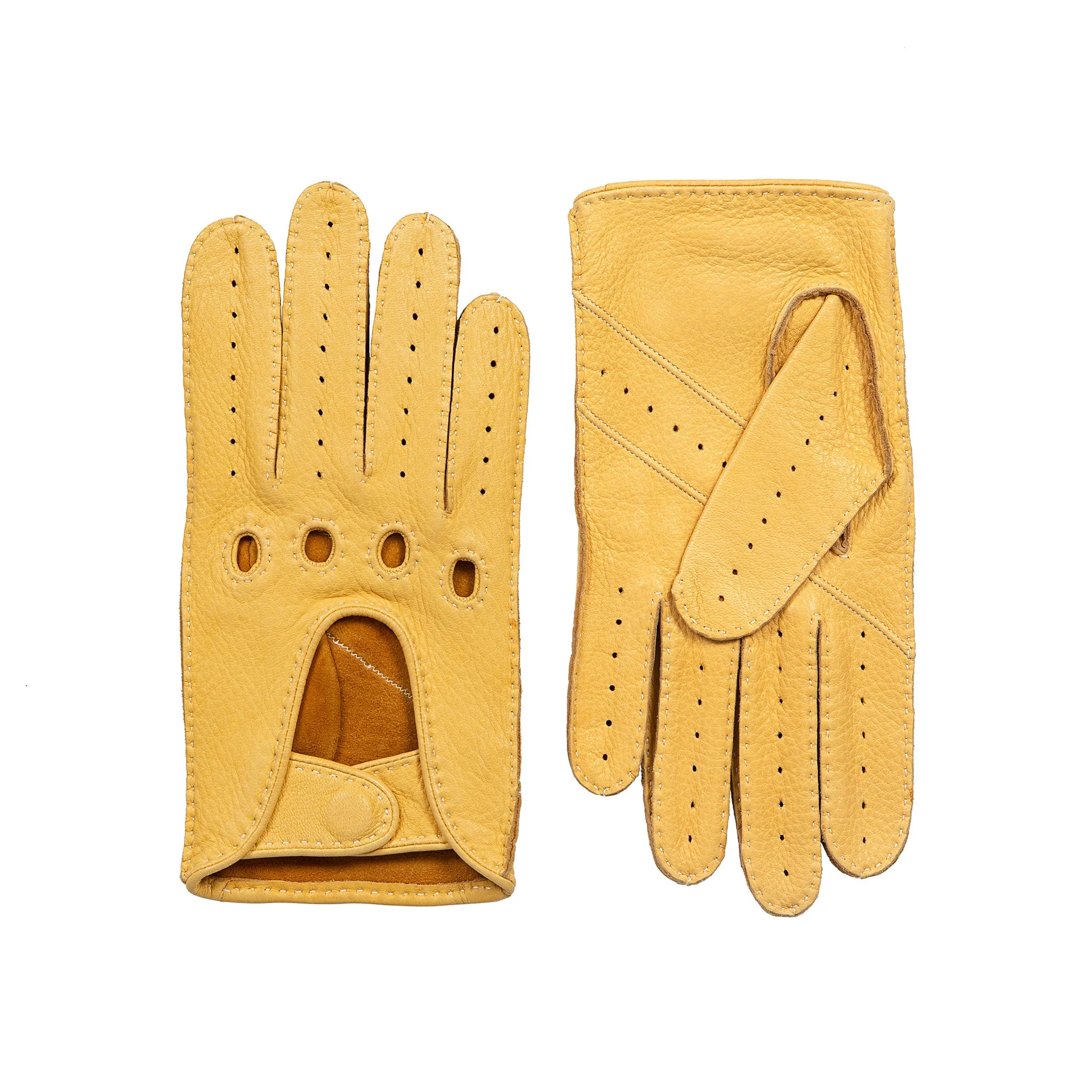 Men's Handsewn Deerskin Leather Driving Gloves - Image 44