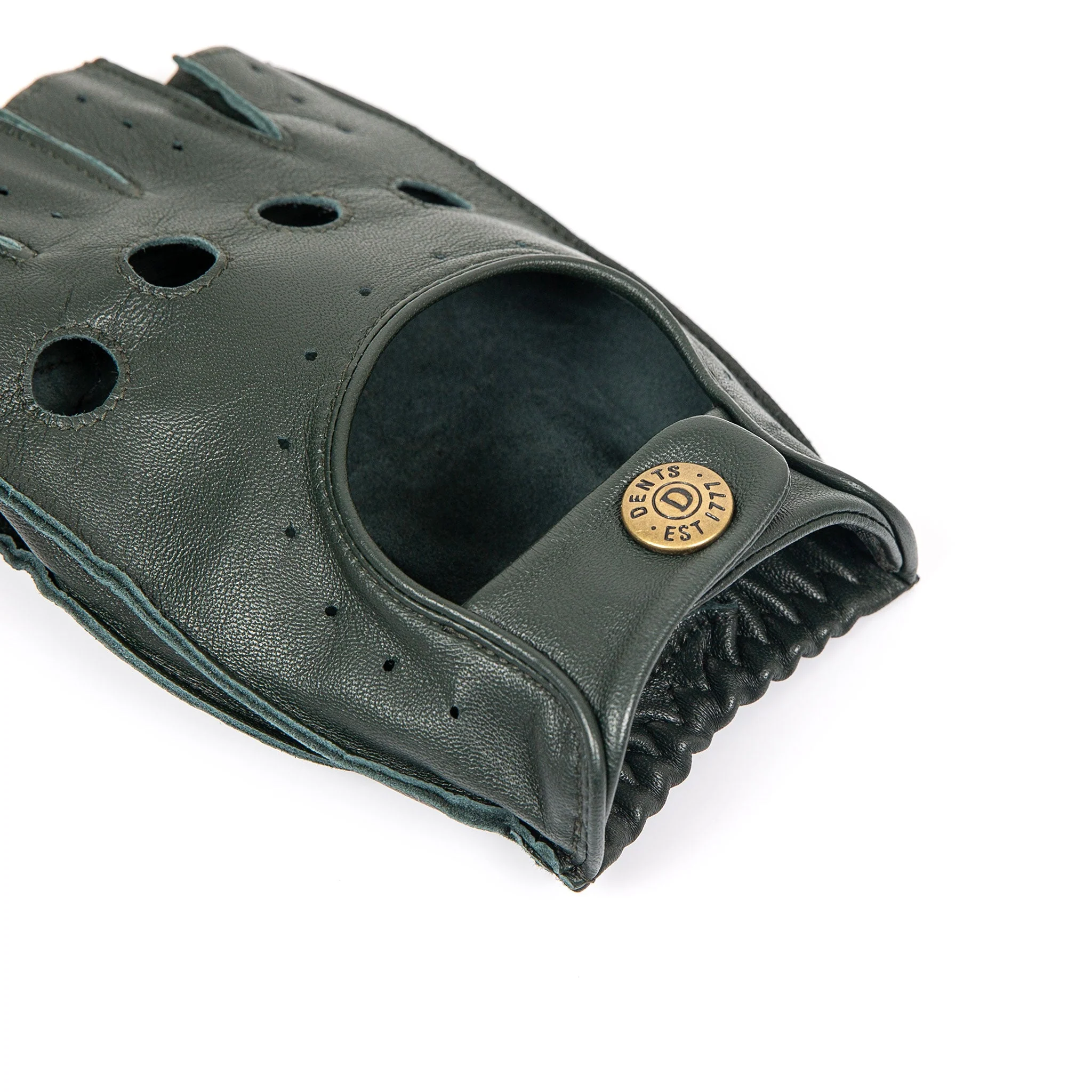 Men's Fingerless Leather Driving Gloves - Image 12