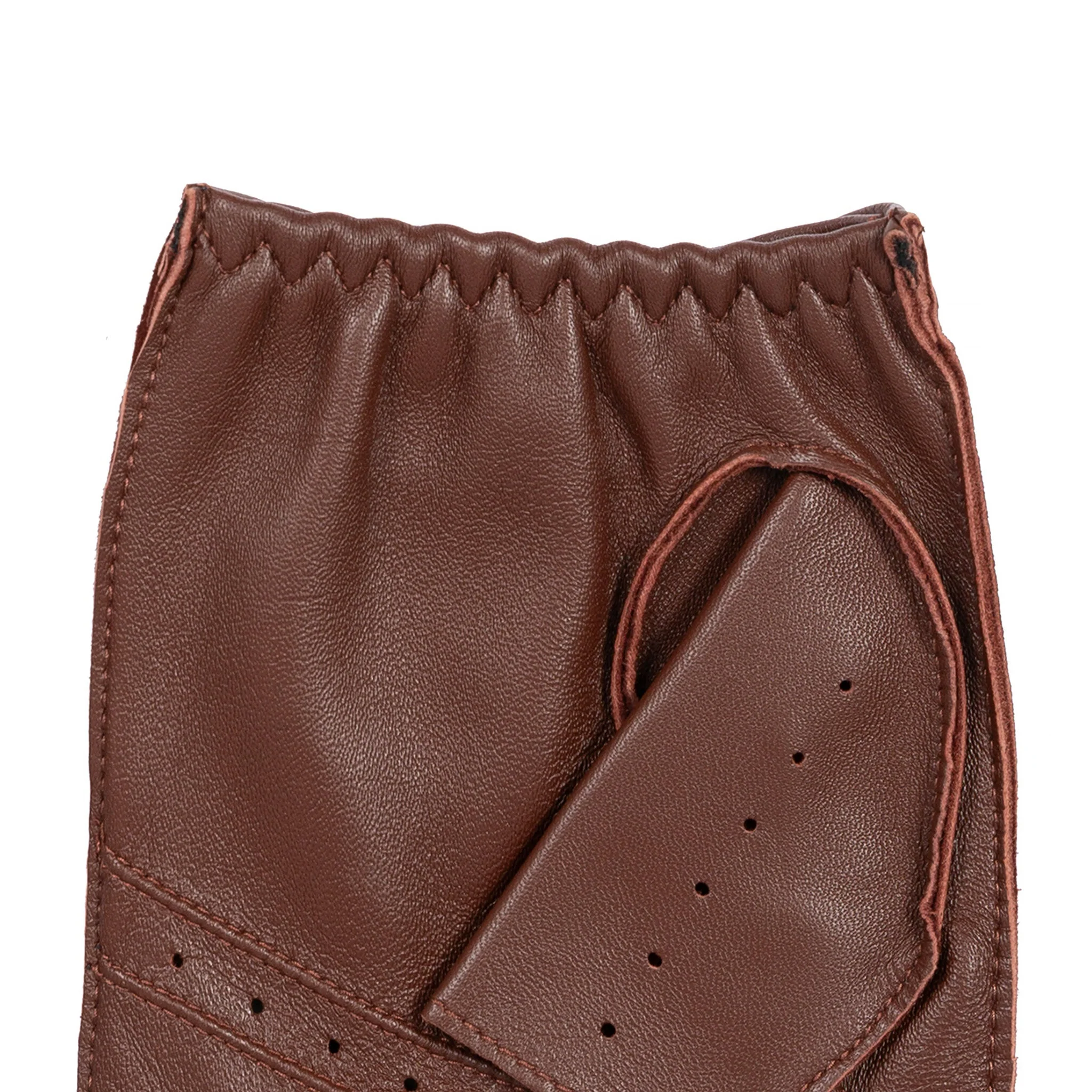 Men's Fingerless Leather Driving Gloves - Image 22