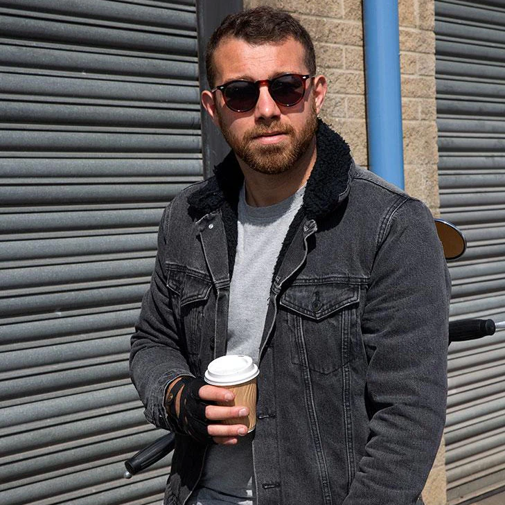 Men's Fingerless Leather Driving Gloves - Image 29