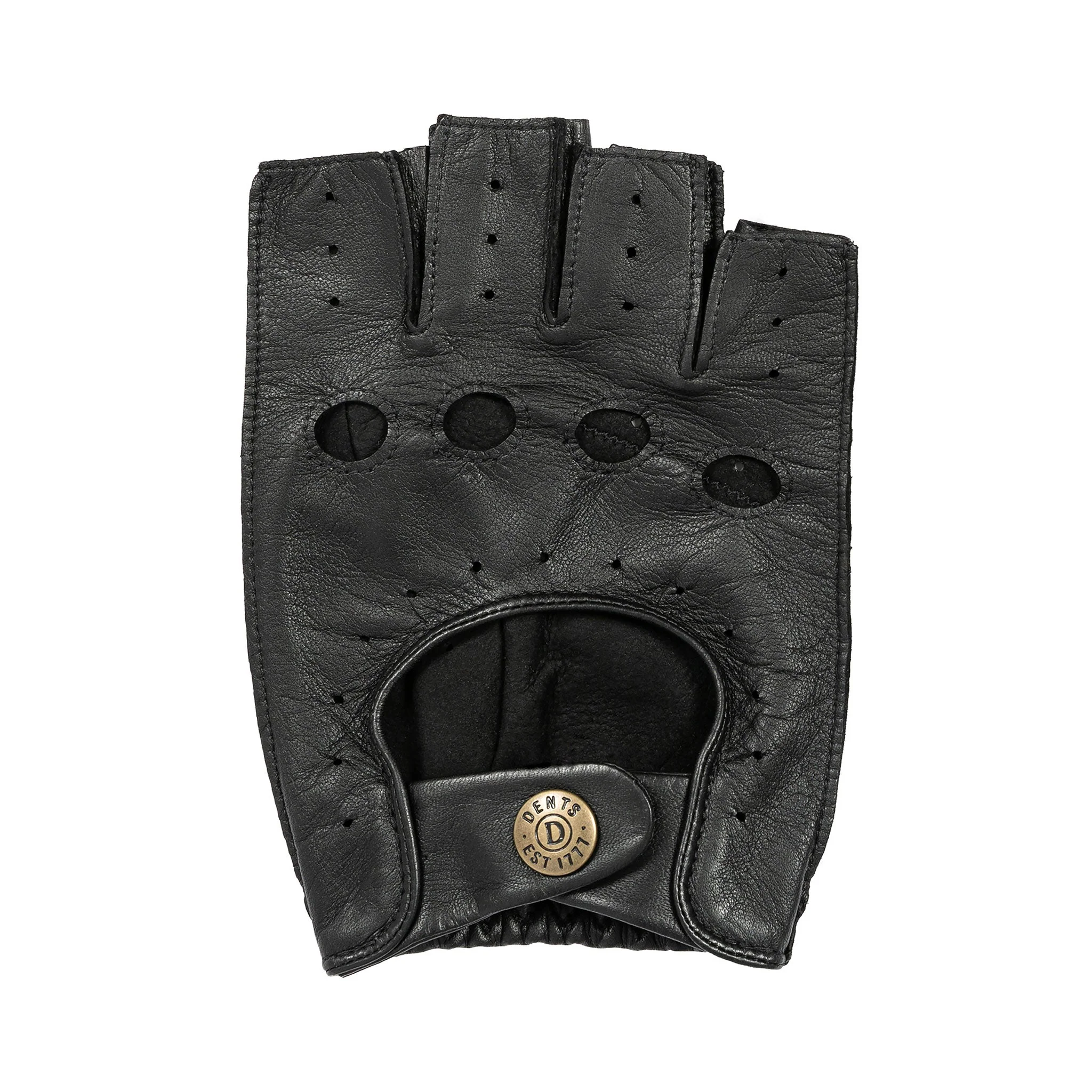 Men's Fingerless Leather Driving Gloves - Image 31