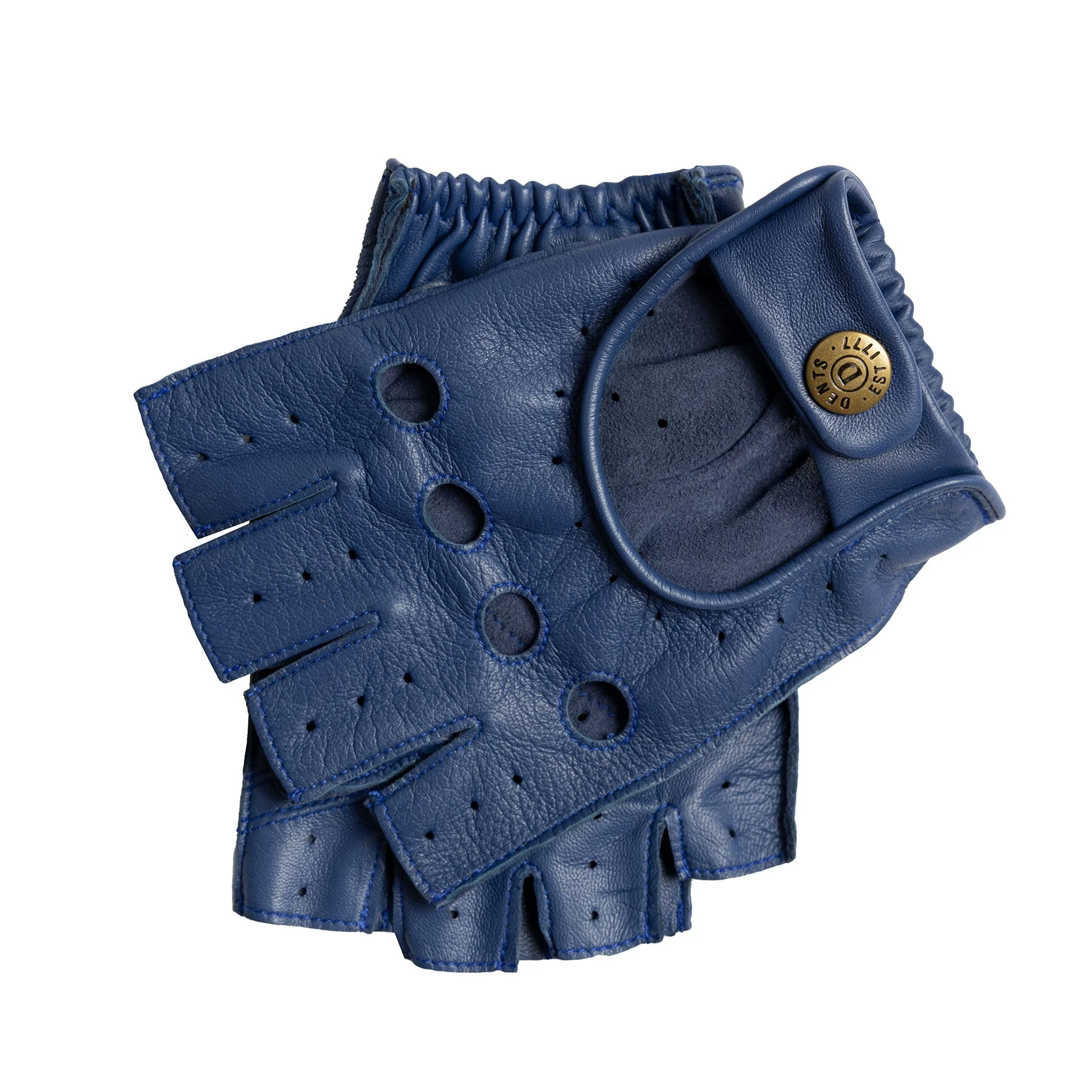 Men's Fingerless Leather Driving Gloves - Image 39