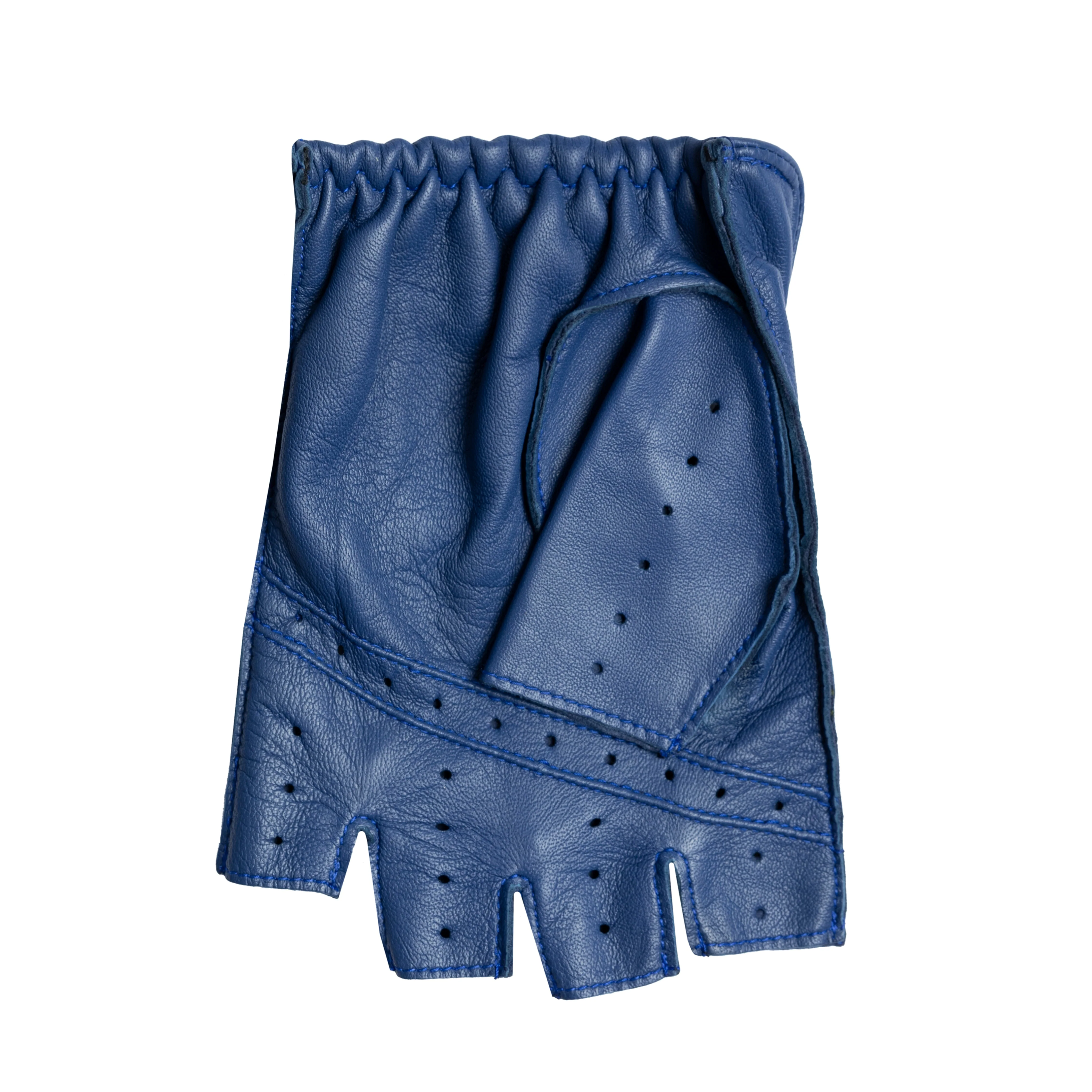 Men's Fingerless Leather Driving Gloves - Image 45