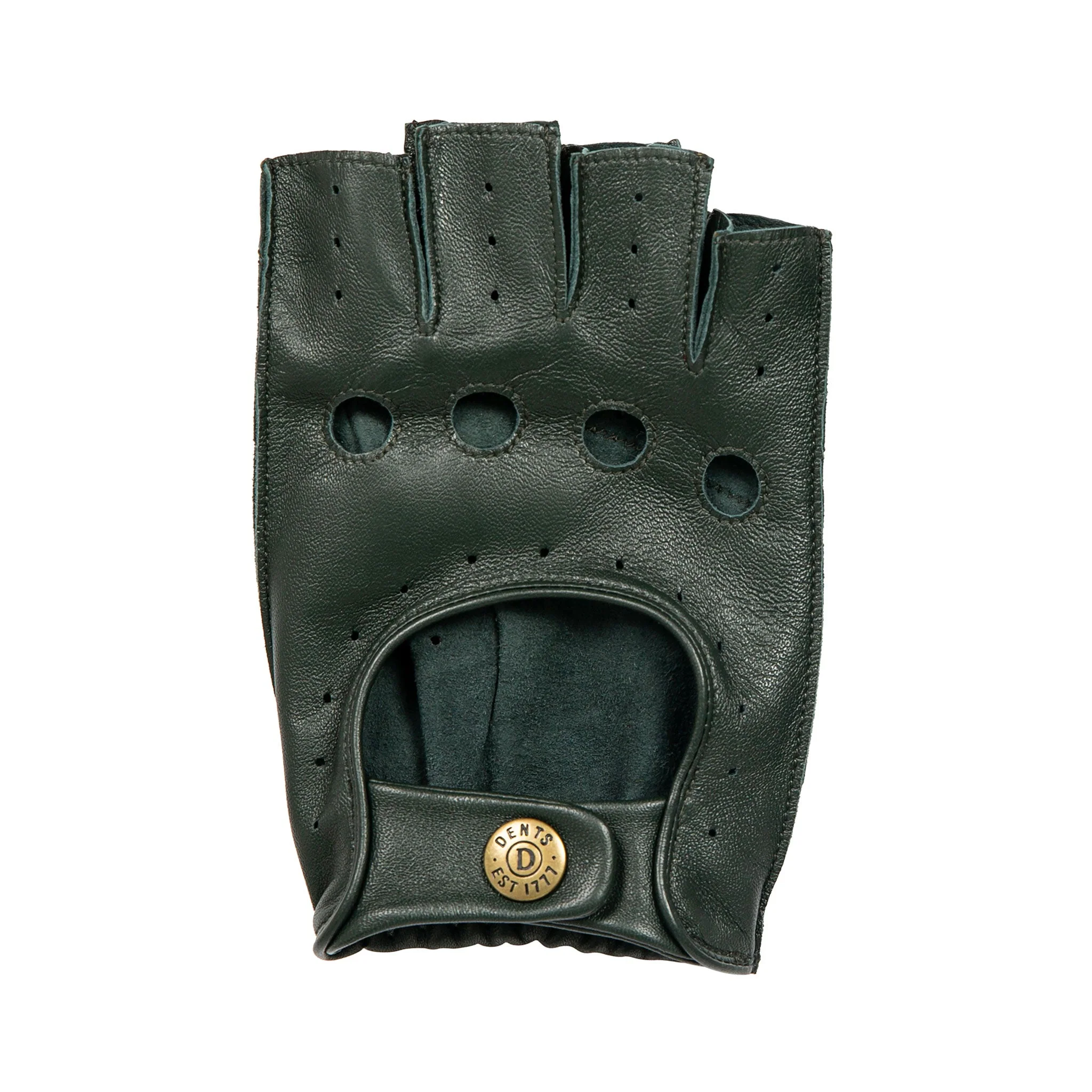 Men's Fingerless Leather Driving Gloves - Image 6