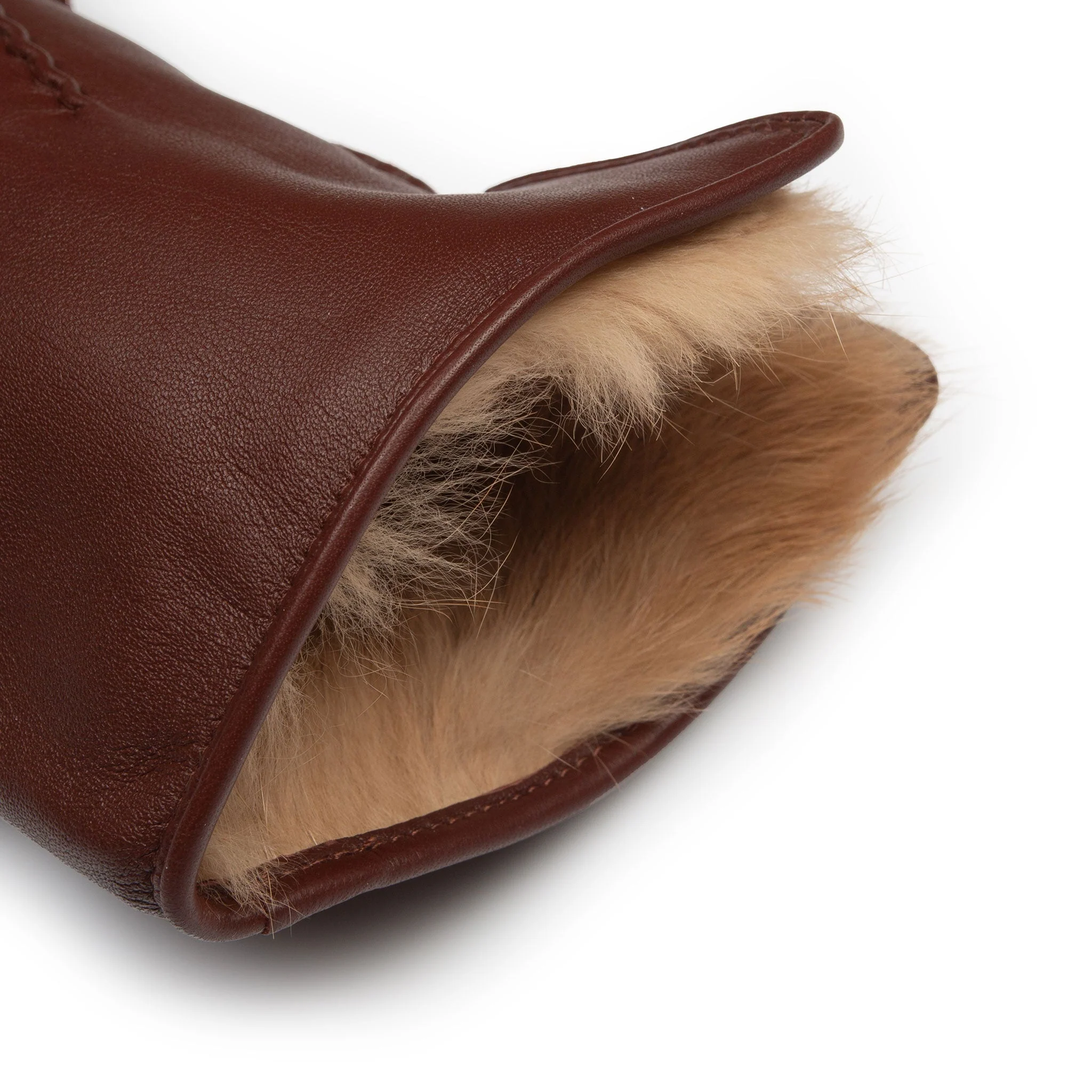 Men's Handsewn Three-Point Fur-Lined Leather Gloves - Image 19