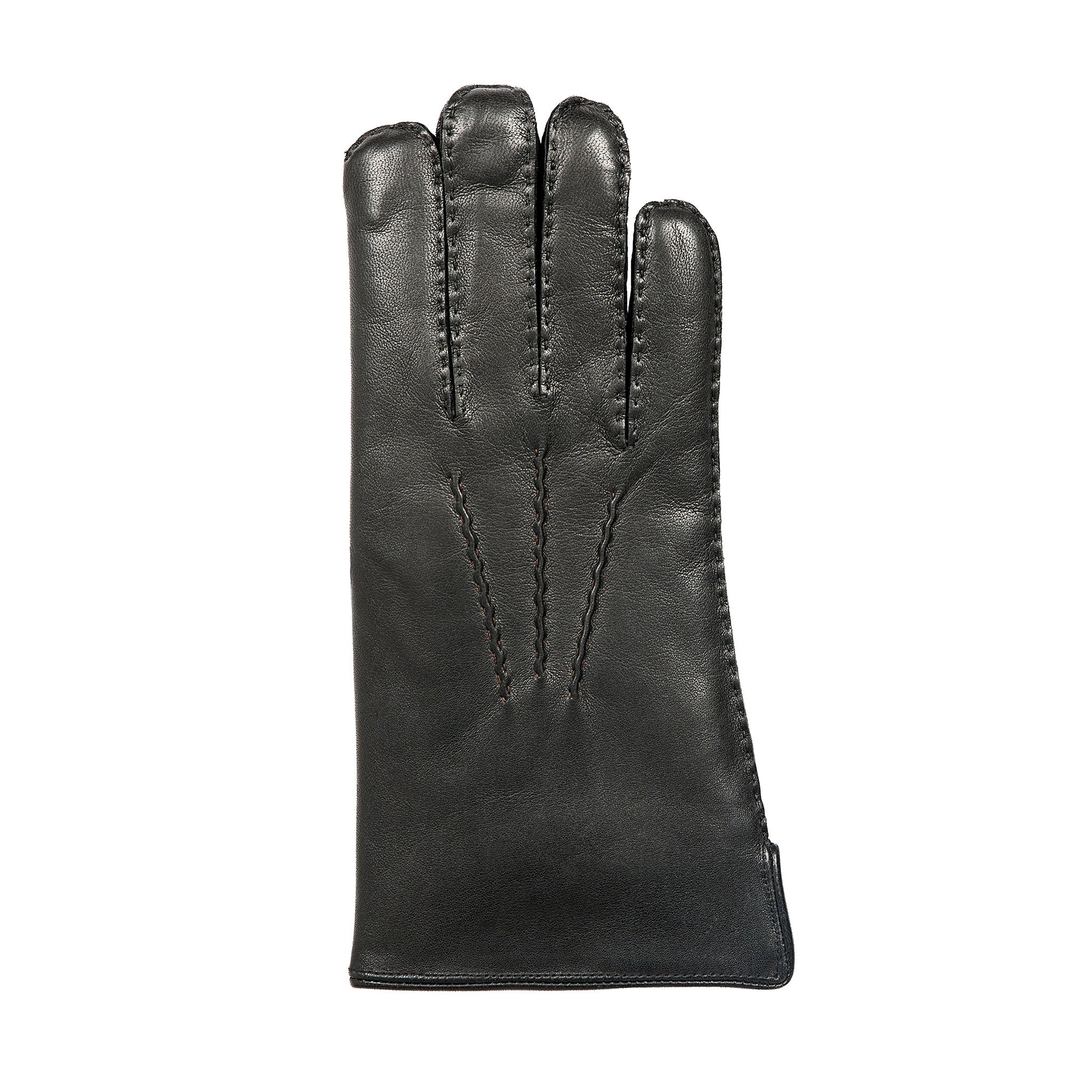 Men's Handsewn Three-Point Fur-Lined Leather Gloves - Image 3