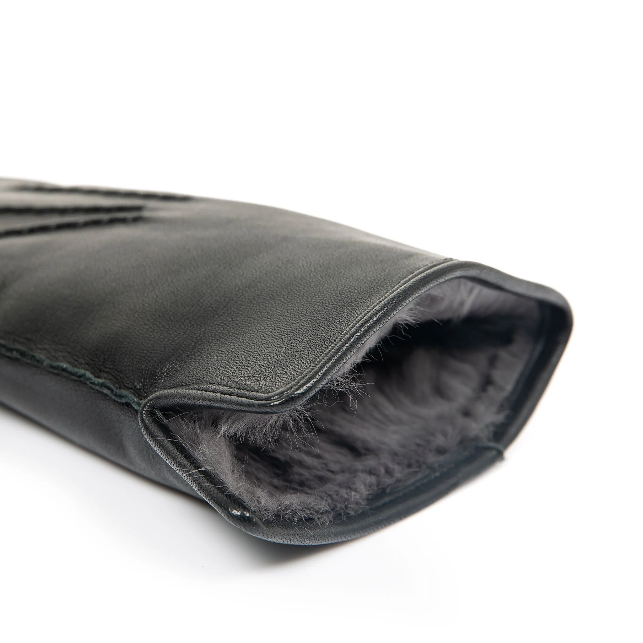 Men's Handsewn Three-Point Fur-Lined Leather Gloves - Image 9