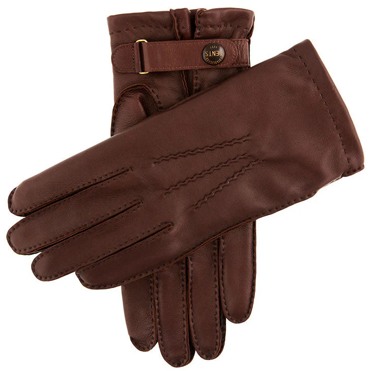 Men's Heritage Handsewn Three-Point Cashmere-Lined Leather Gloves - Image 10