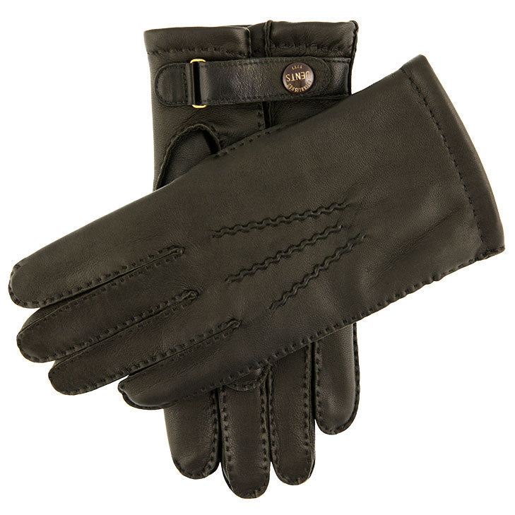Men's Heritage Handsewn Three-Point Cashmere-Lined Leather Gloves - Image 3
