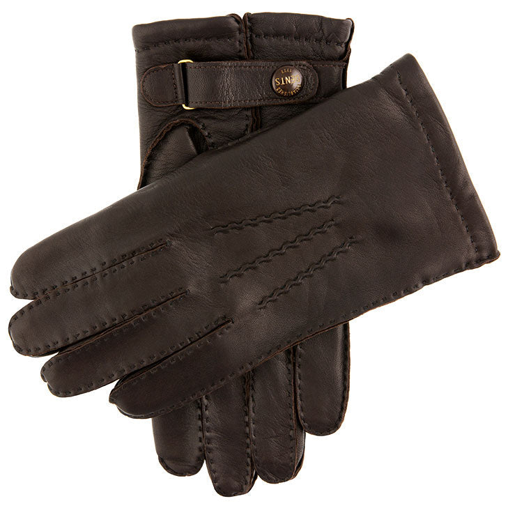 Men's Heritage Handsewn Three-Point Cashmere-Lined Leather Gloves - Image 4
