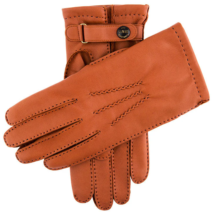 Men's Heritage Handsewn Three-Point Cashmere-Lined Leather Gloves - Image 5