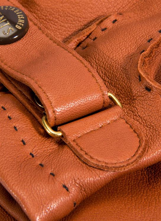 Men's Heritage Handsewn Three-Point Cashmere-Lined Leather Gloves - Image 8