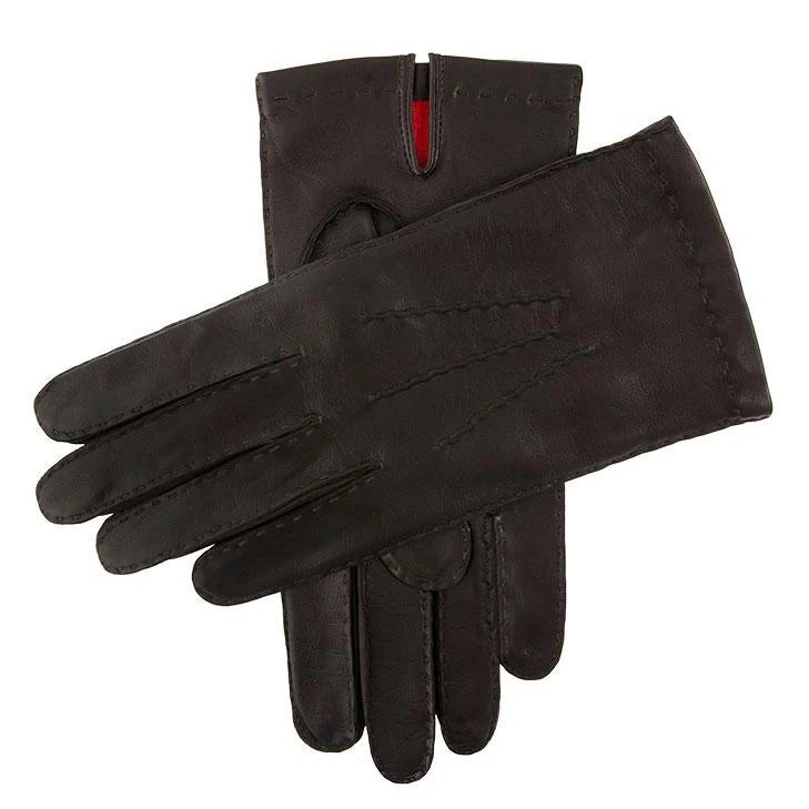 Men's Handsewn Three-Point Silk-Lined Leather Gloves - Image 4
