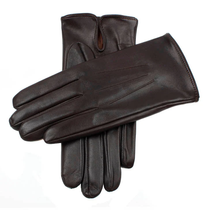 Men's Heritage Three-Point Silk-Lined Leather Gloves - Image 4