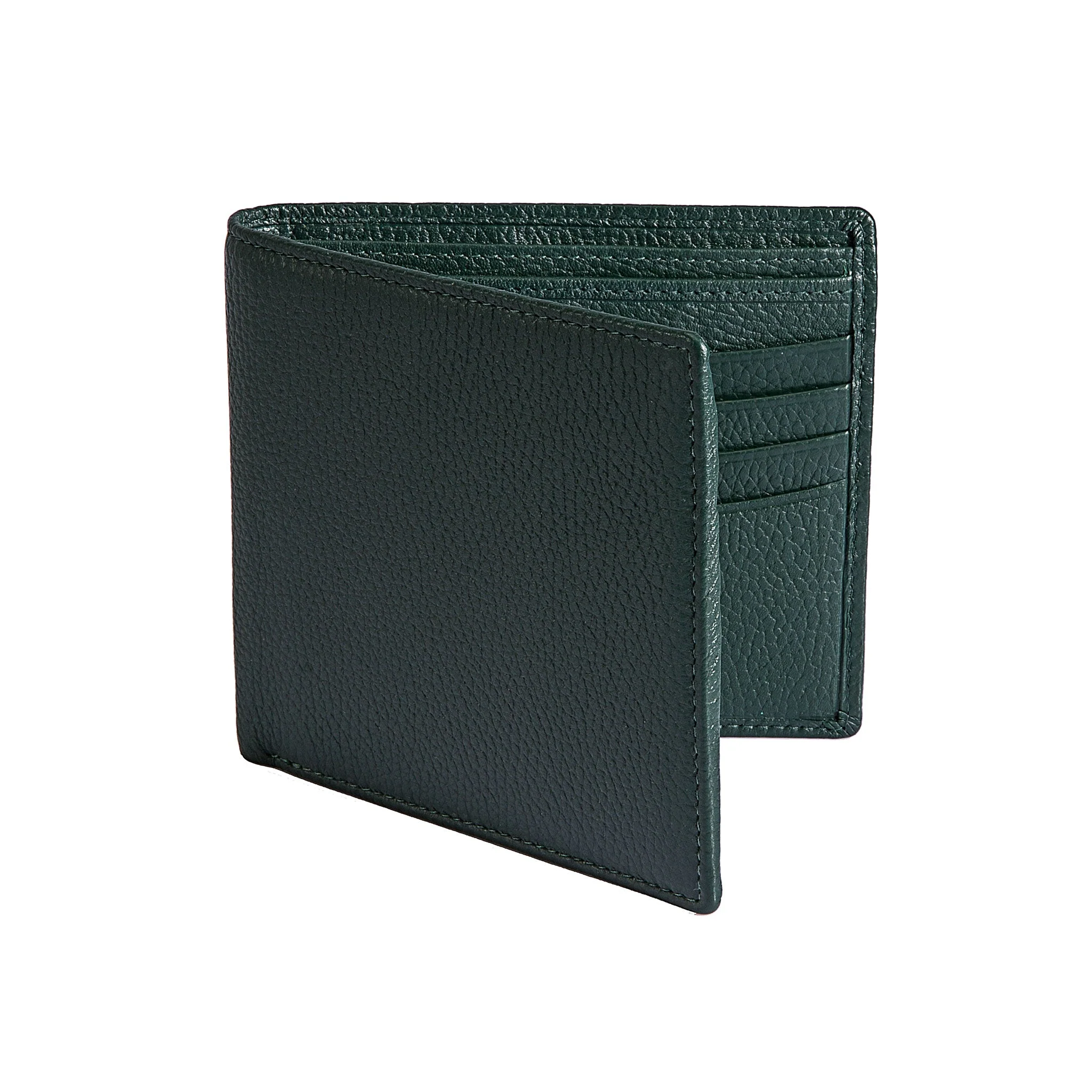 Men's Slim Pebble Grain Leather Bifold Wallet with RFID Blocking - Image 10