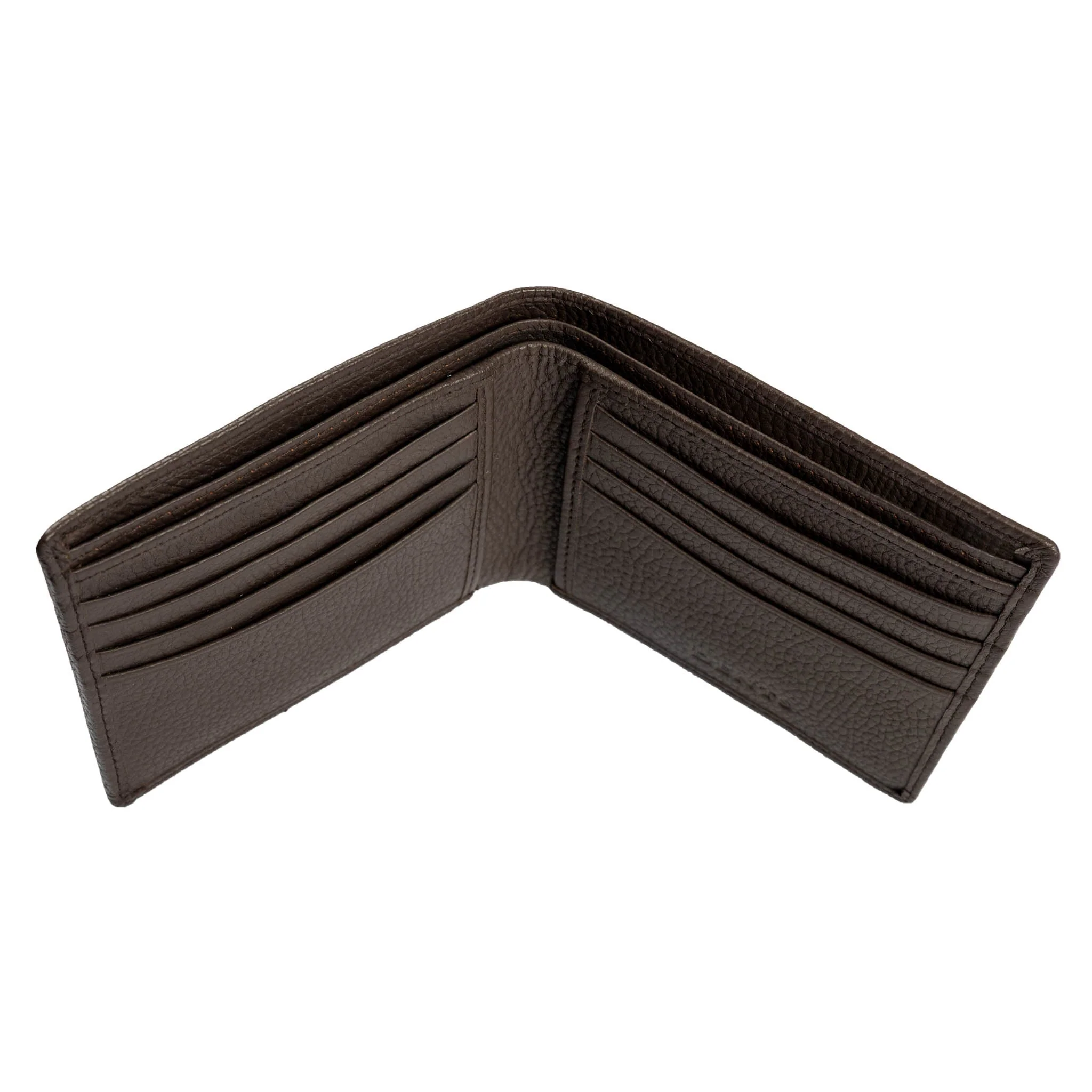 Men's Slim Pebble Grain Leather Bifold Wallet with RFID Blocking - Image 18