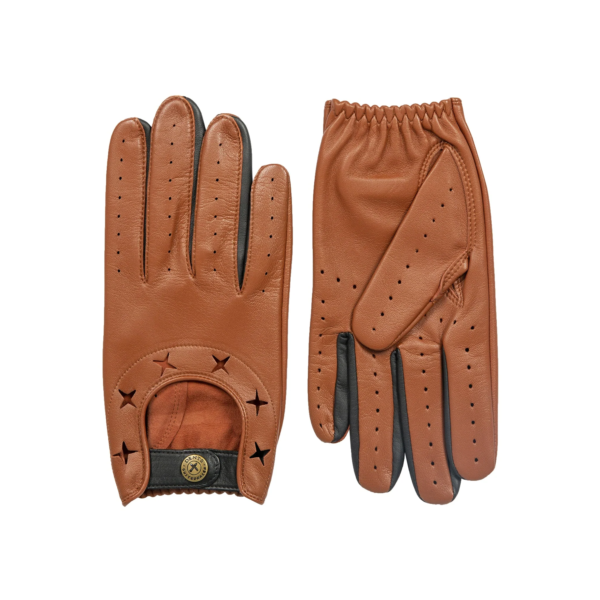 Men's The Suited Racer Two-Colour Leather Driving Gloves - Image 12