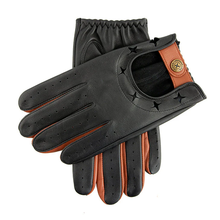 Men's The Suited Racer Two-Colour Leather Driving Gloves - Image 21