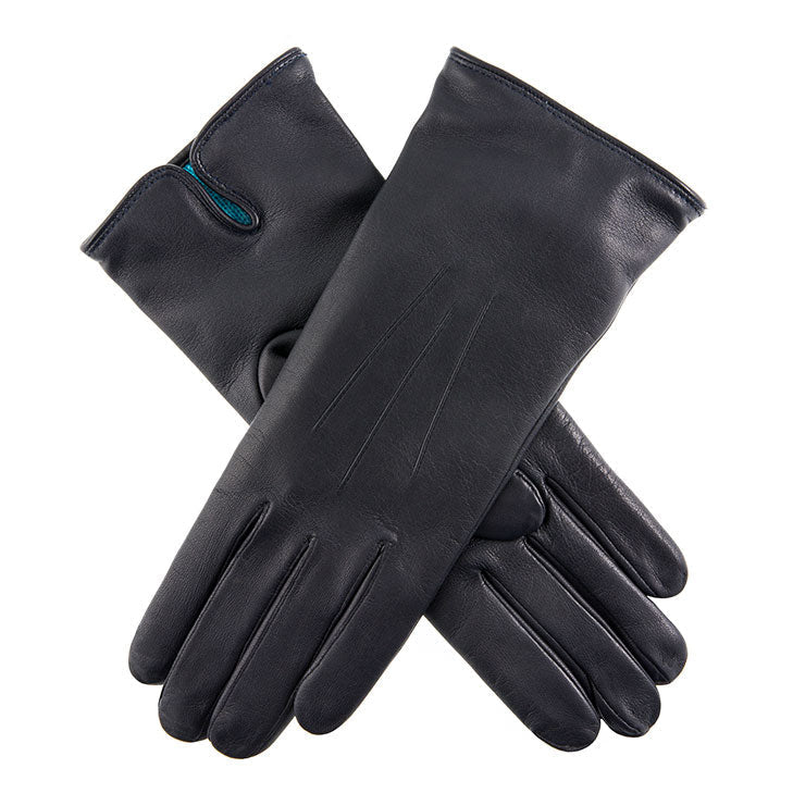Women's Heritage Three-Point Cashmere-Lined Leather Gloves - Image 4