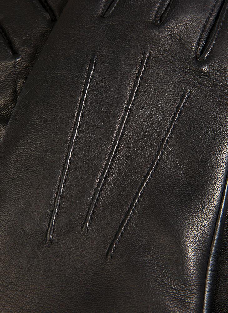 Women's Heritage Touchscreen Three-Point Cashmere-Lined Leather Gloves - Image 3