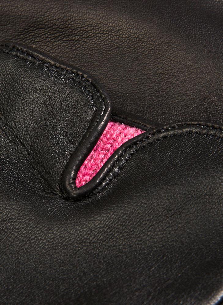 Women's Heritage Touchscreen Three-Point Cashmere-Lined Leather Gloves - Image 5