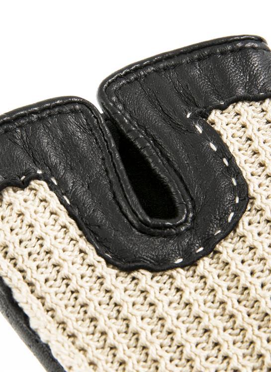 Women's Handsewn Crochet-Back Imitation Peccary Leather Driving Gloves - Image 19