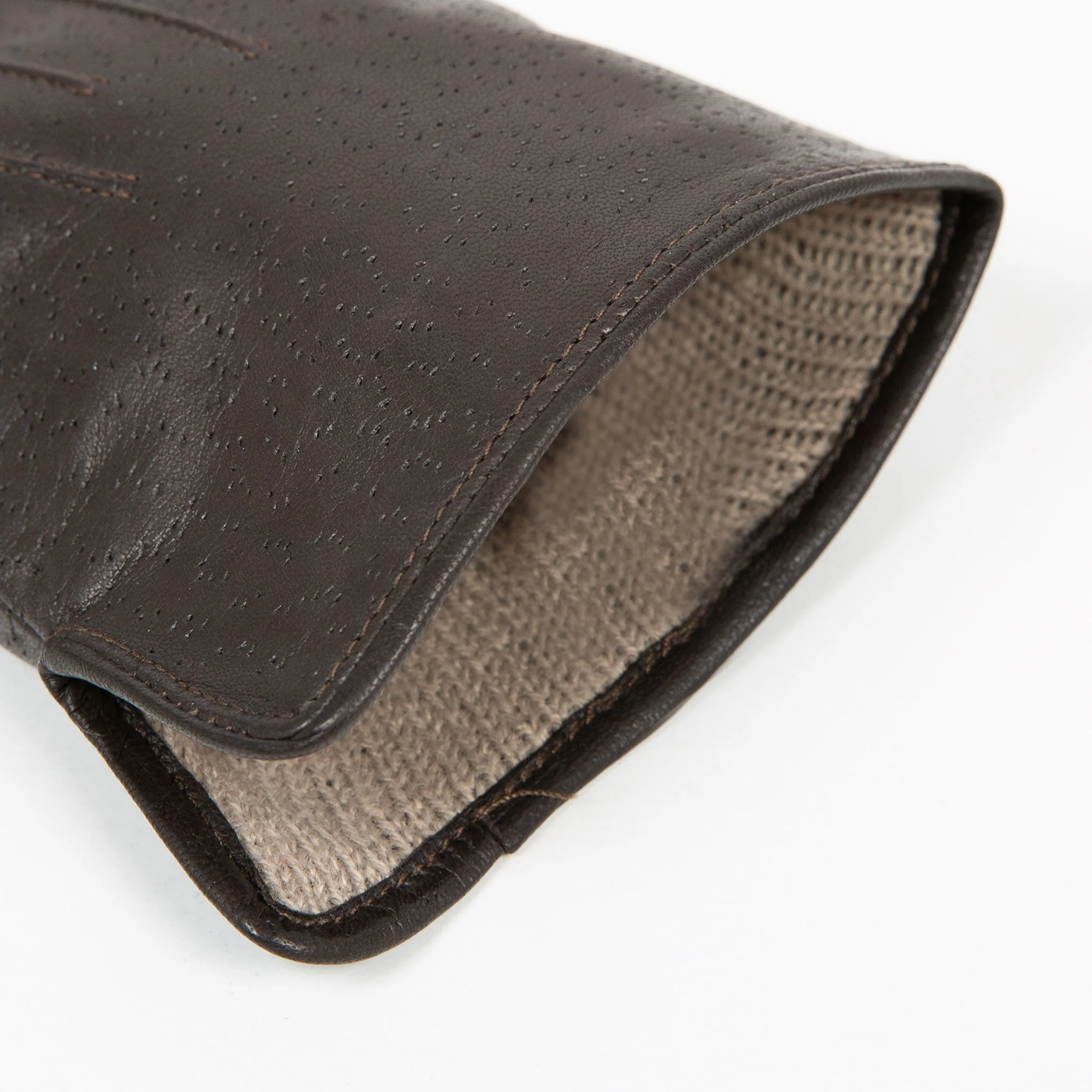 Women's Three-Point Lined Imitation Peccary Leather Gloves - Image 12