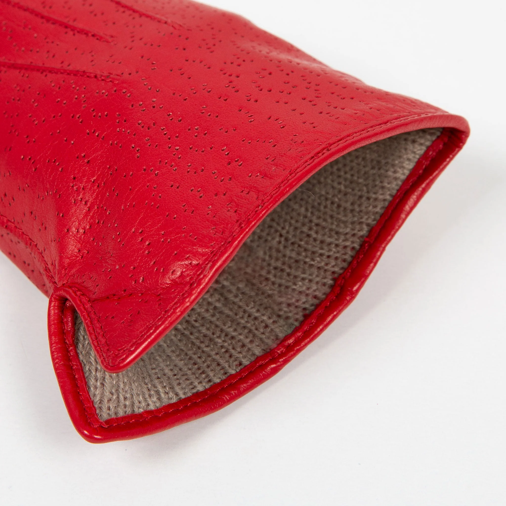 Women's Three-Point Lined Imitation Peccary Leather Gloves - Image 22