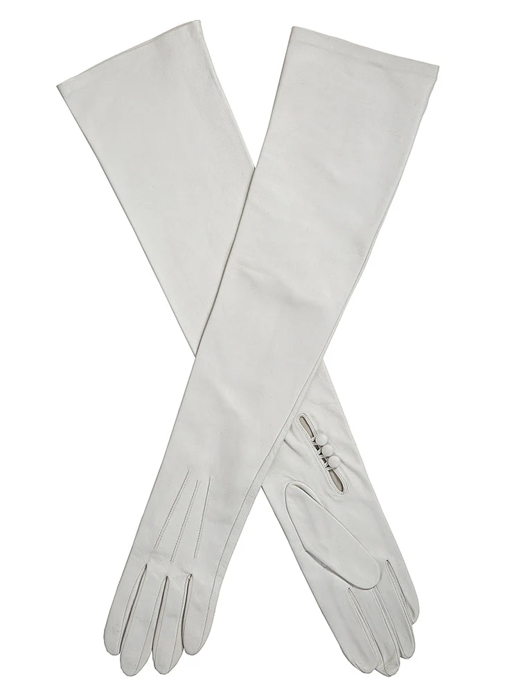 Women's Three-Point Long Opera Leather Gloves - Image 6
