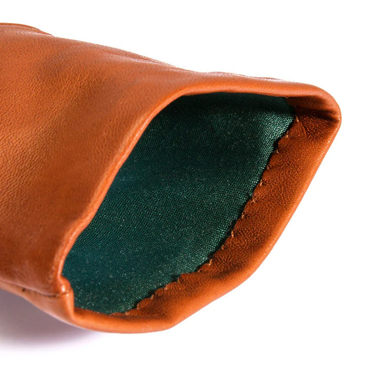 Women's Heritage Three-Point Silk-Lined Leather Gloves - Image 5