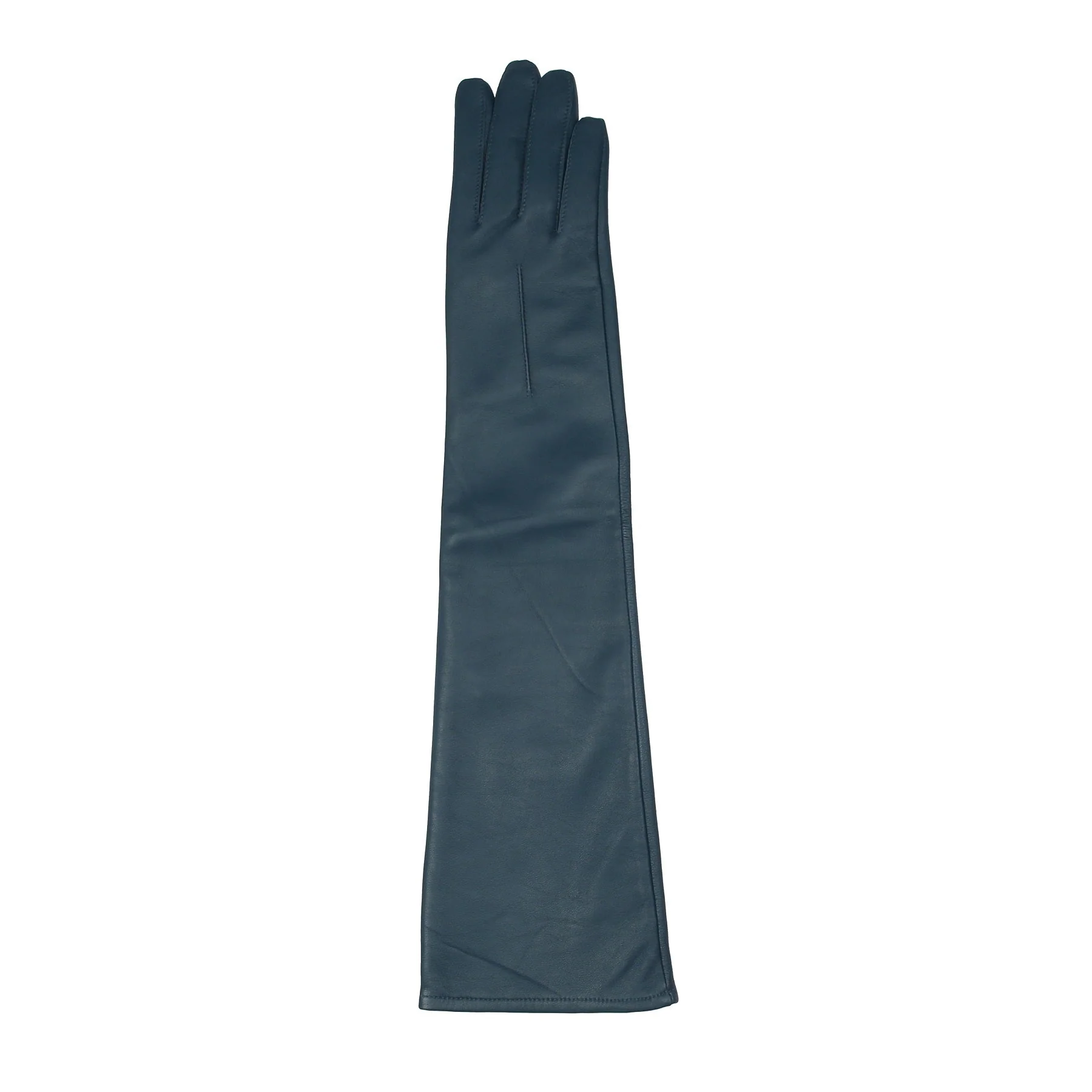 Women's Single-Point Long Above-Elbow Lined Leather Gloves - Image 113