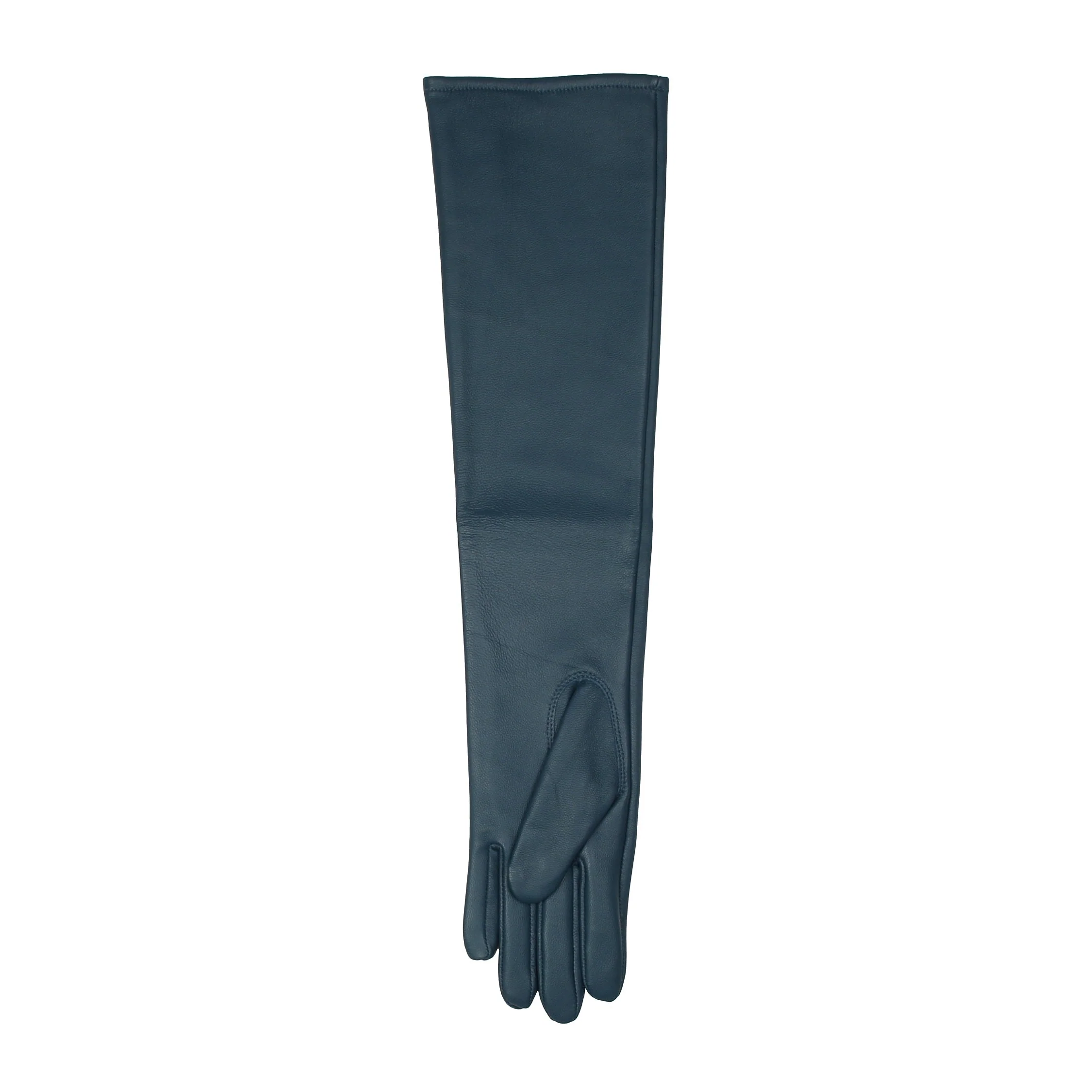 Women's Single-Point Long Above-Elbow Lined Leather Gloves - Image 115