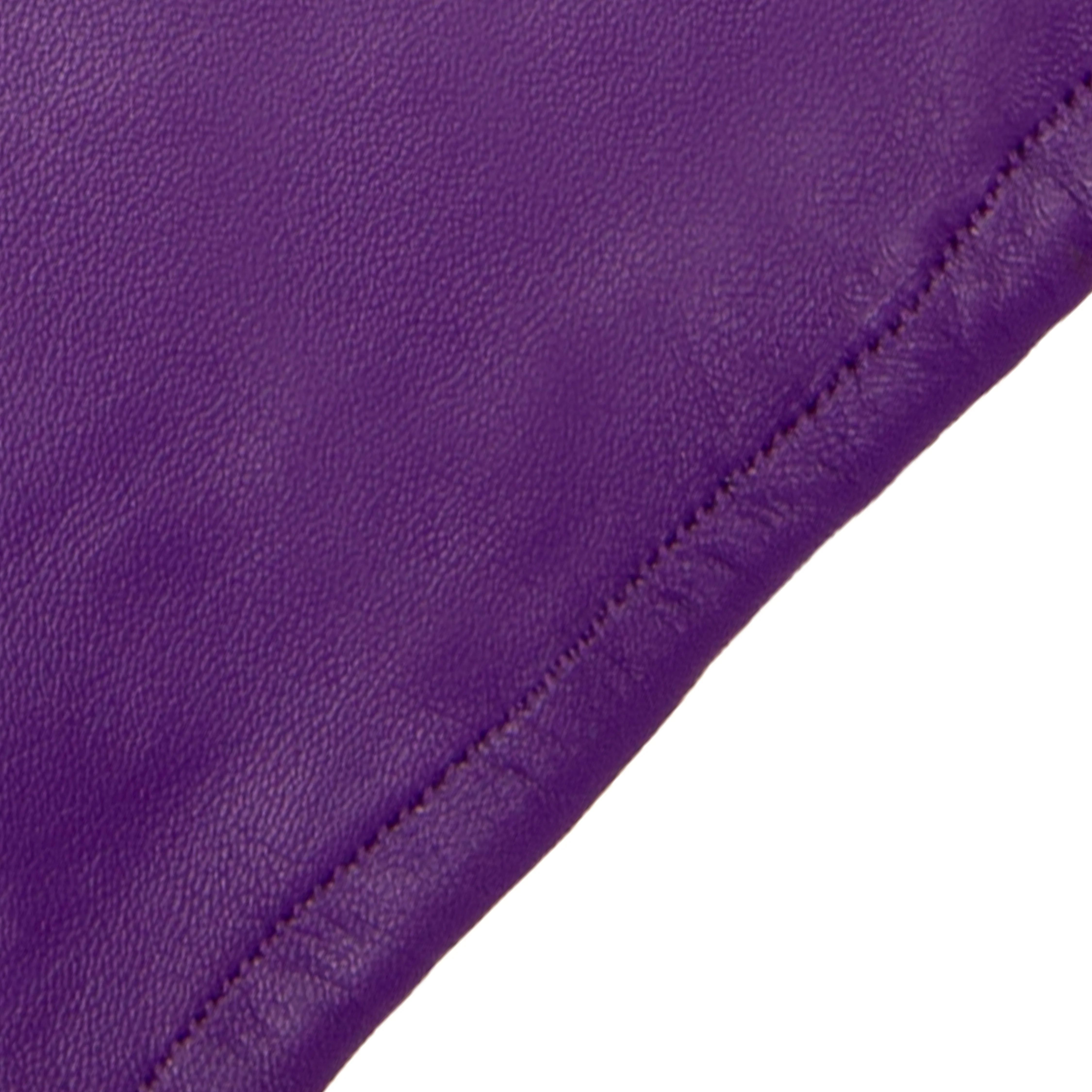 Women's Single-Point Long Above-Elbow Lined Leather Gloves - Image 36